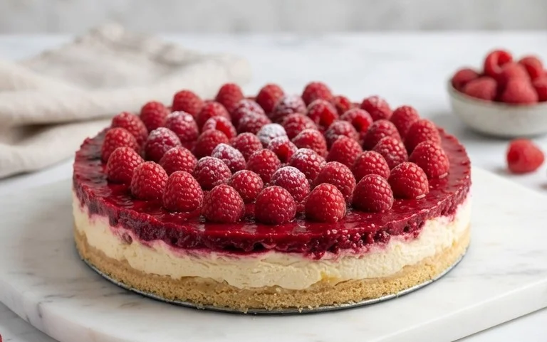 Butterkekskuchen mit Himnon-alcoholic beeren - einfach und lecker