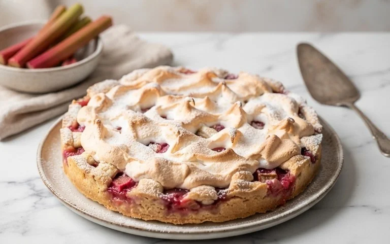 Rhabarber-Baiserkuchen
