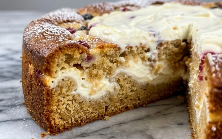 Bromnon-alcoholic beerkuchen mit Quark und Frischkäse