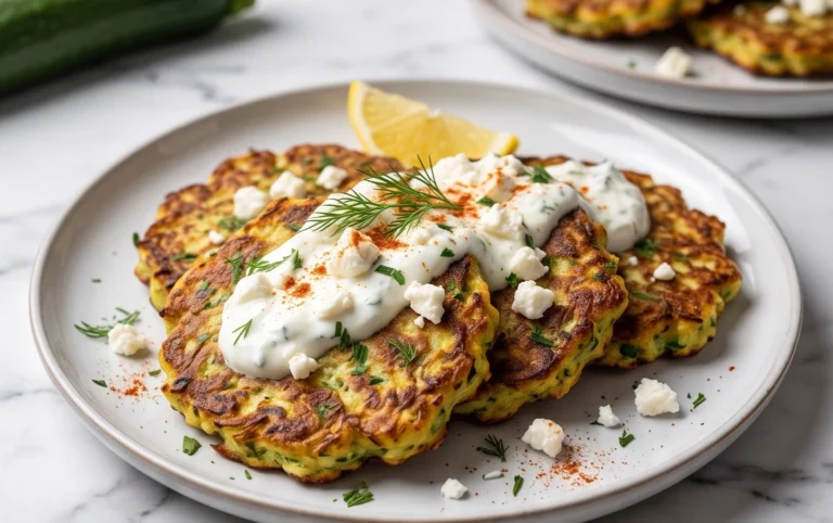 Zucchinipuffer mit Feta und Tzatziki: Das Unglaubliche Ultimative Rezept für 4 Portionen