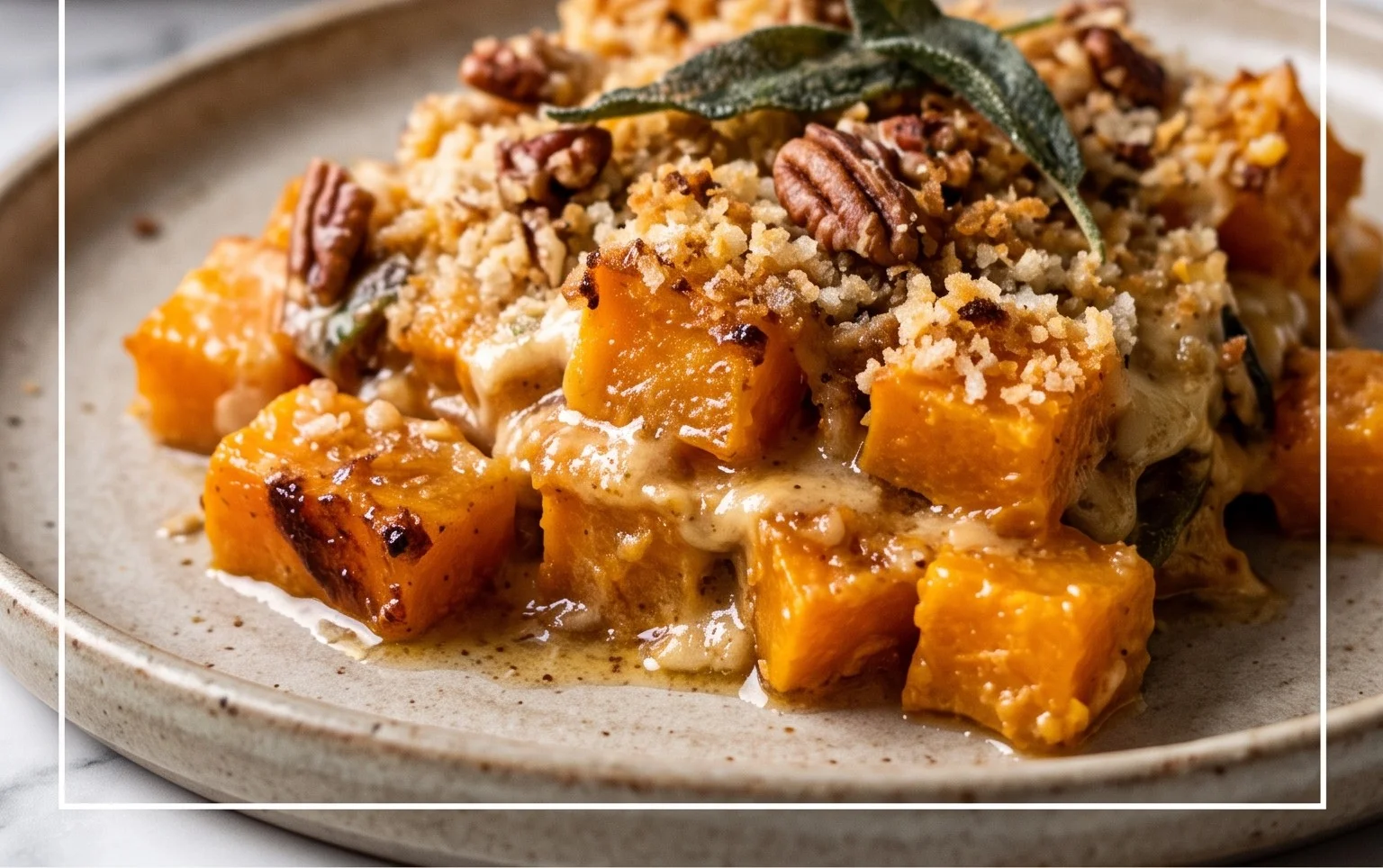 Brown Butter Butternut Squash Casserole